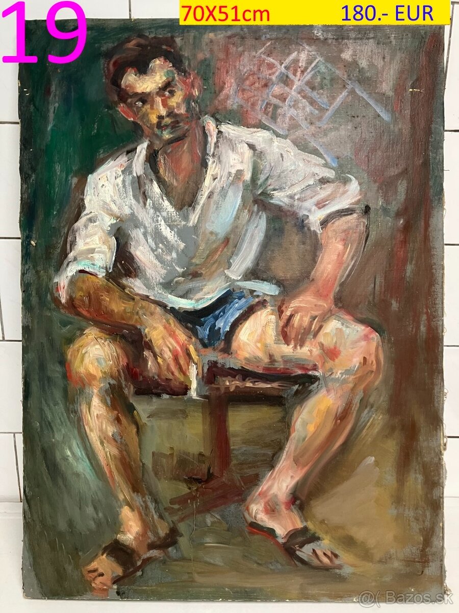 Obrazy olejomaľby rôzne tematiky viac kusov