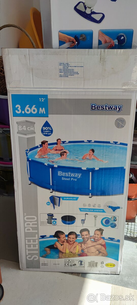 Bazén Bestway steel pro 366cm/84cm