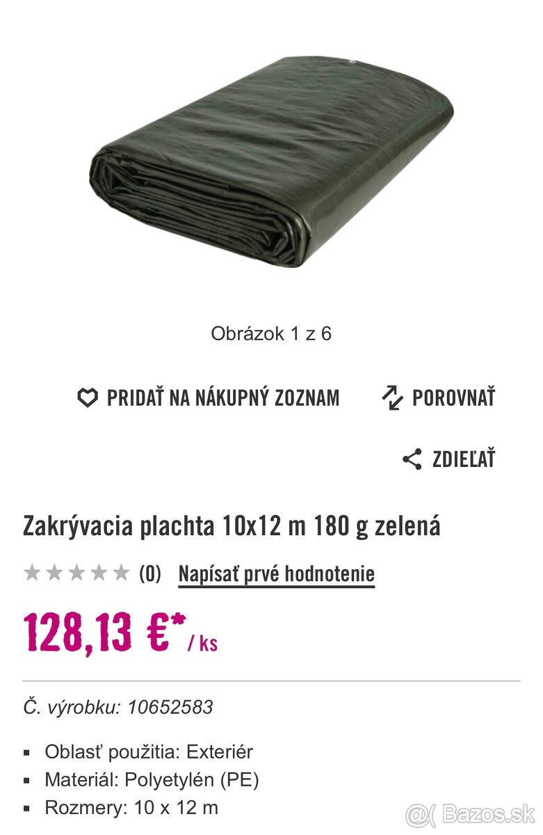 Zakryvacia plachta zelena