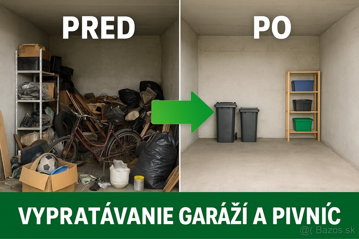 Ekologické vypratávanie garáží, pivníc a dvorov 🌱🚛