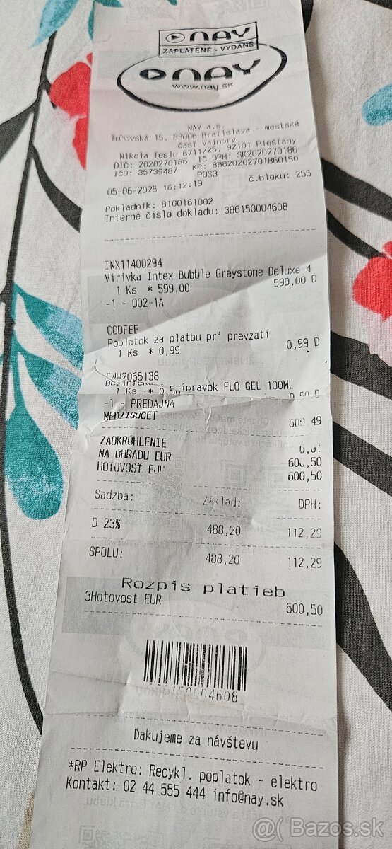 predam virivku intex buble greystone de luxe