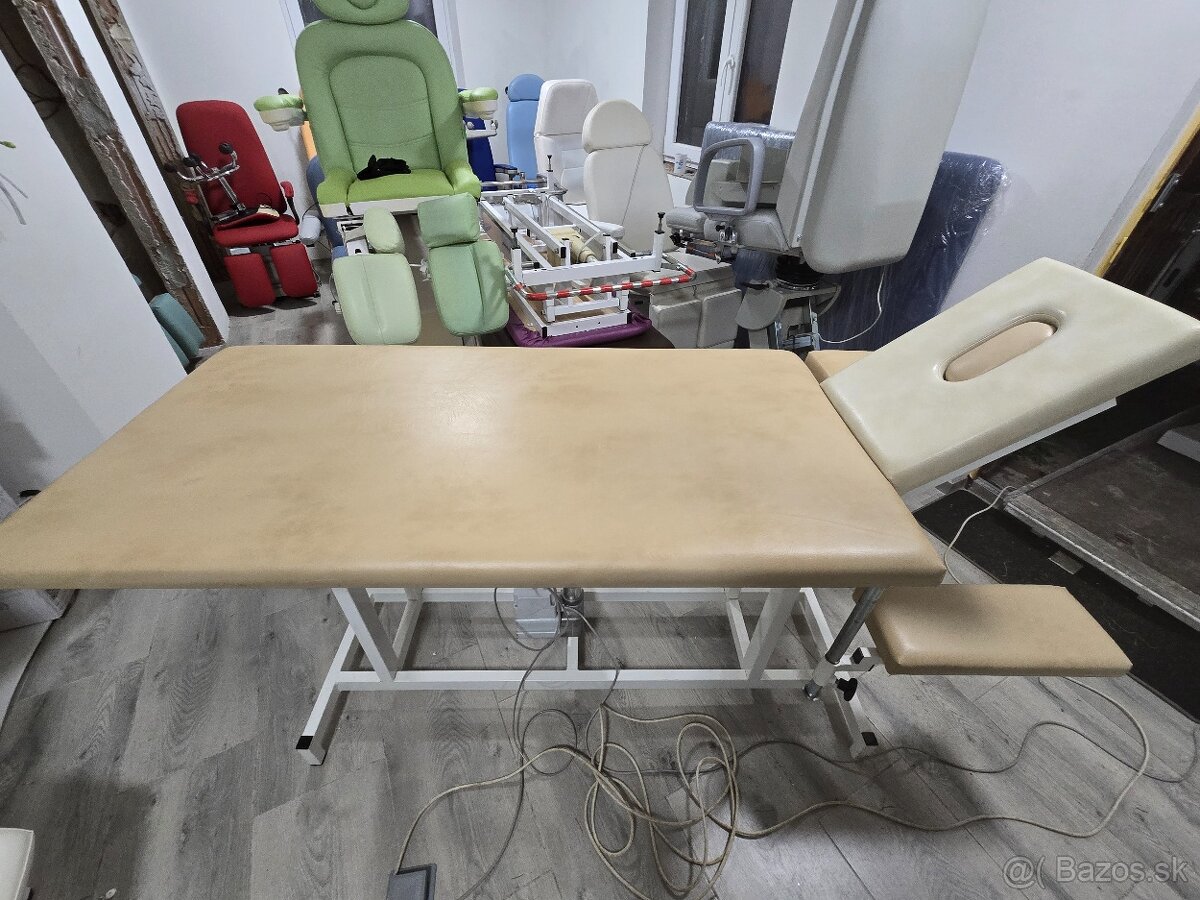 Elektrické masážní lehátko béžovo hnědé 1 motor