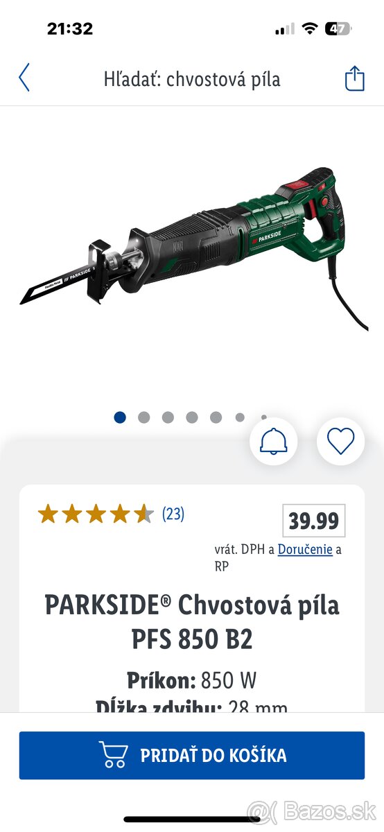 aku pila chvostova parkside