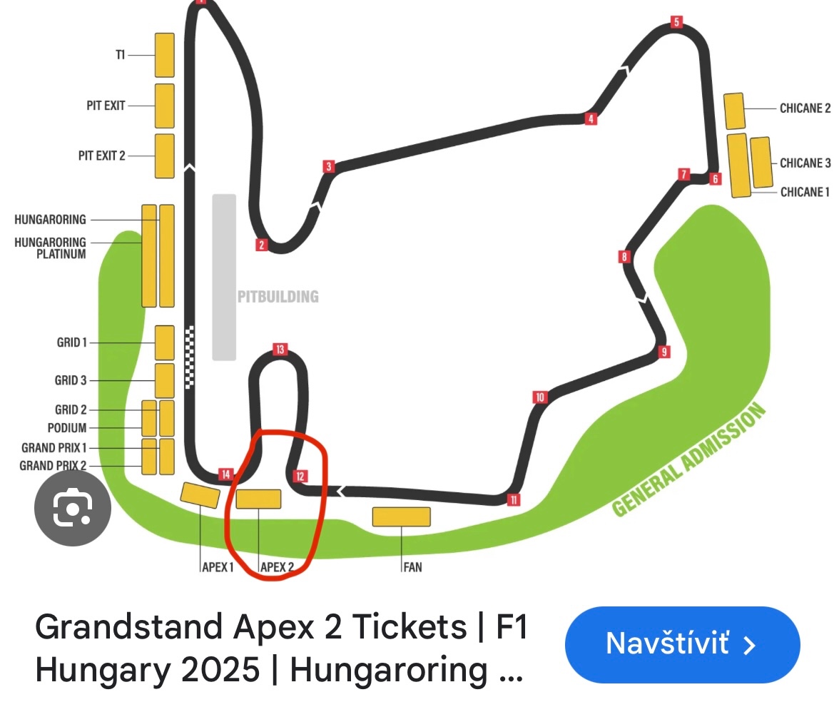 F1 VC Maďarsko - Hungaroring 2025 tribúna