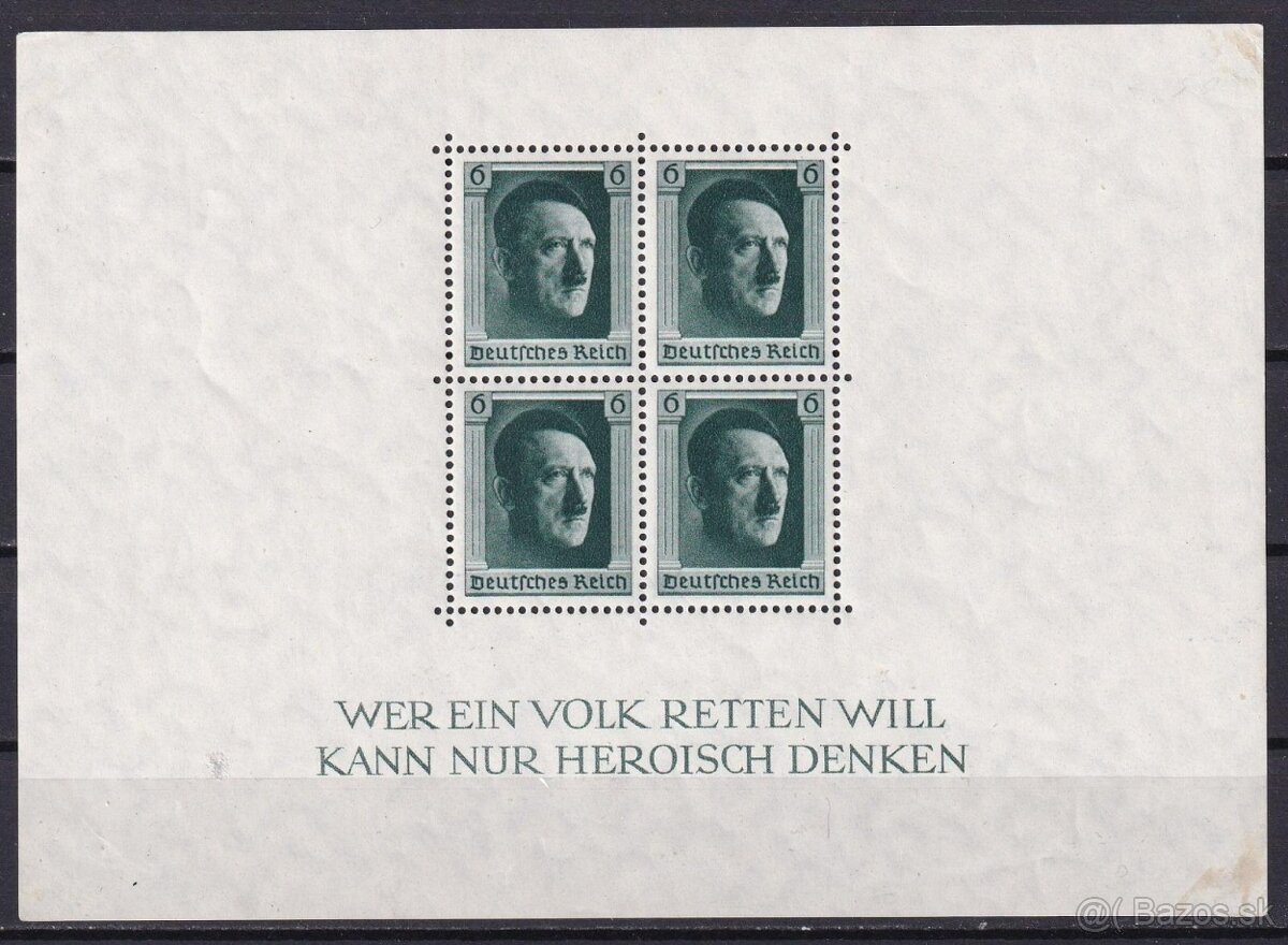 Ríša - č.Block7 Hitler s lepom (čítajte Popis)