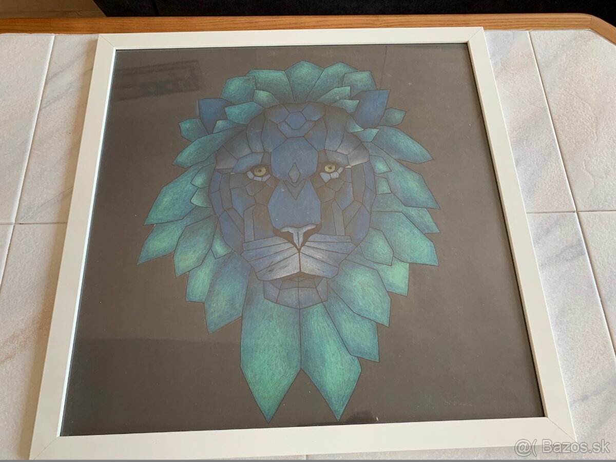 Predám ručne maľovaný obraz 53,5 x 53,5 cm