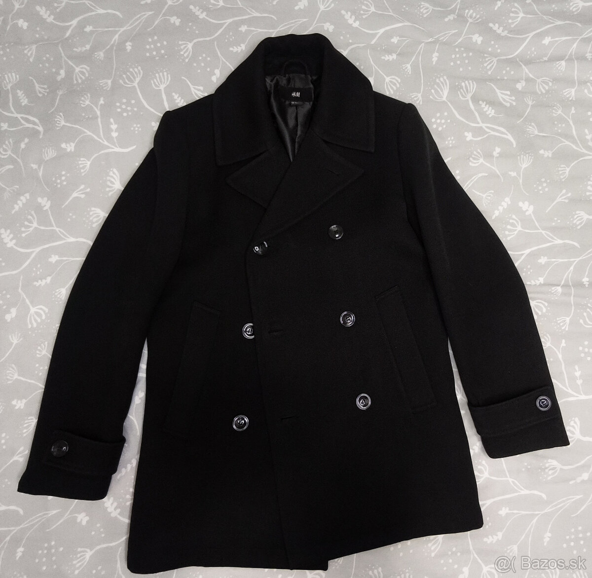Pánsky čierny kabát H&M