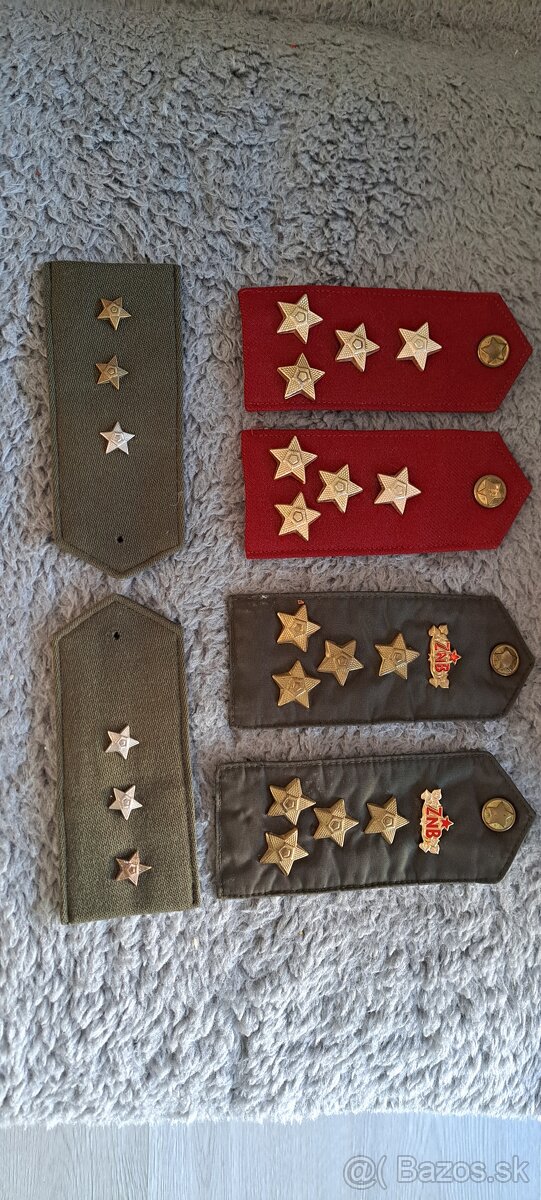 Výložky VB ,ZNB strážmajsterské predané
