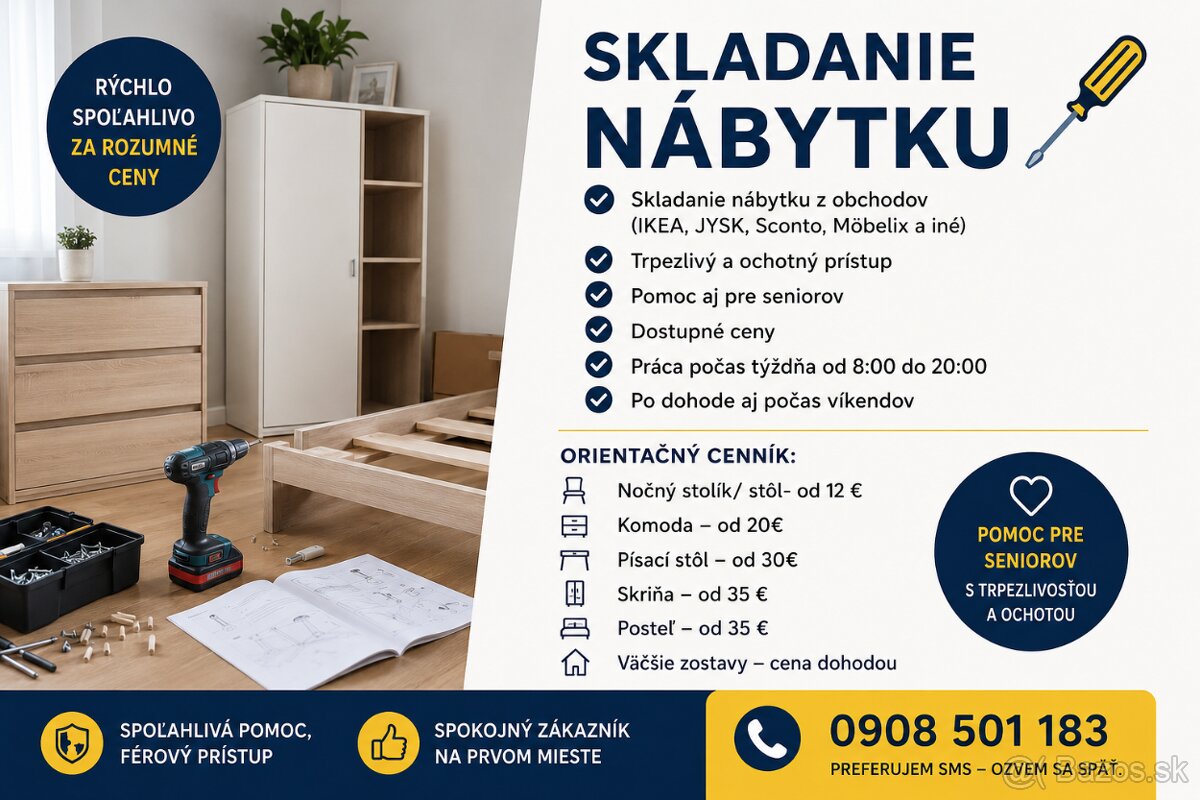 SKLADANIE NÁBYTKU