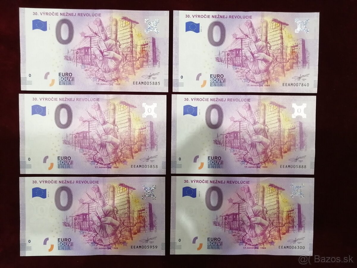 0 € Souvenir bankovky