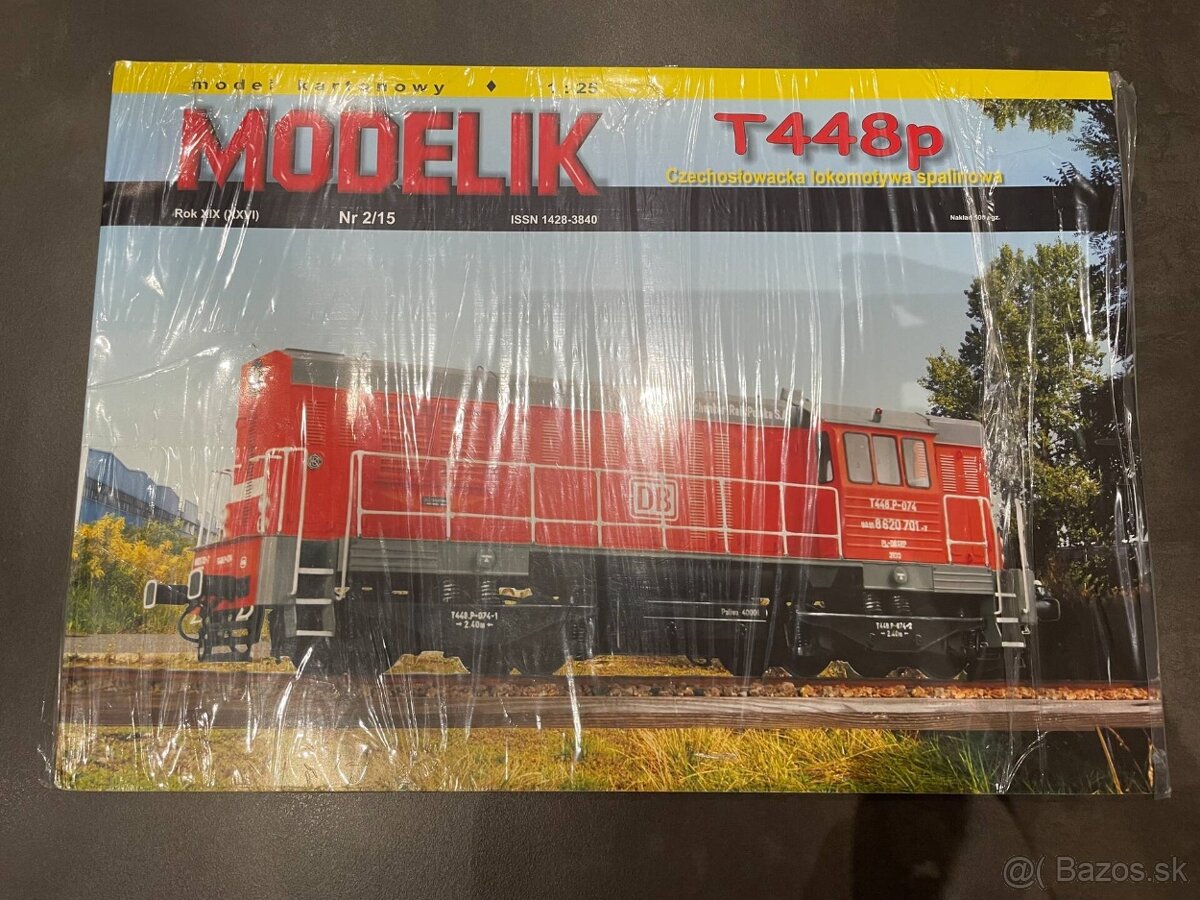 Motorová lokomotíva T448p v mierke 1:25 (Modelik)