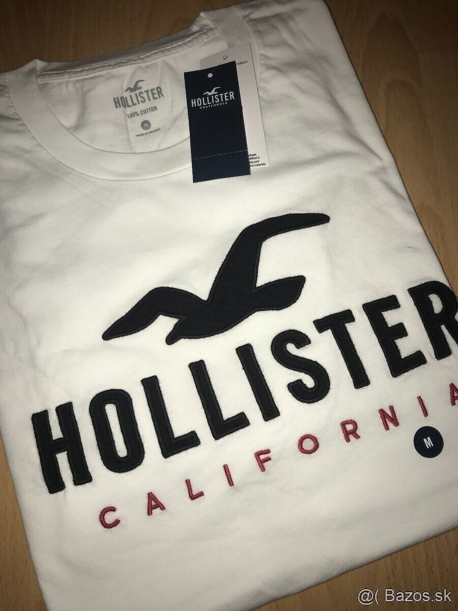 TRIČKO HOLLISTER biele veľ. M