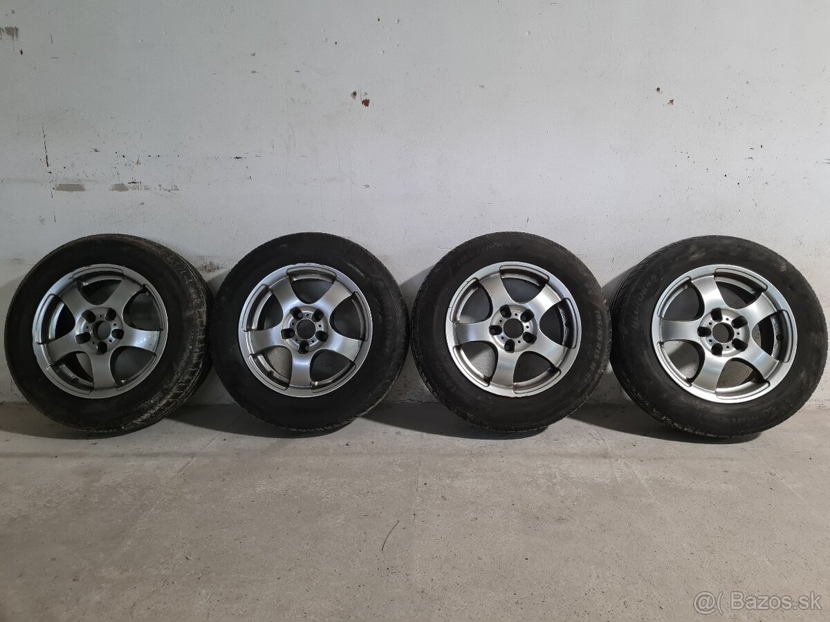 Predám sadu 4 kusy ALU diskov 5x112 r15 s pneu