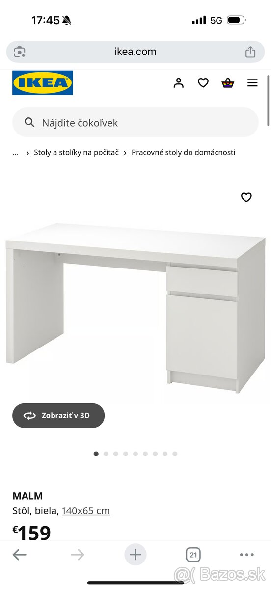 IKEA pracovný stôl, nepoužívaný