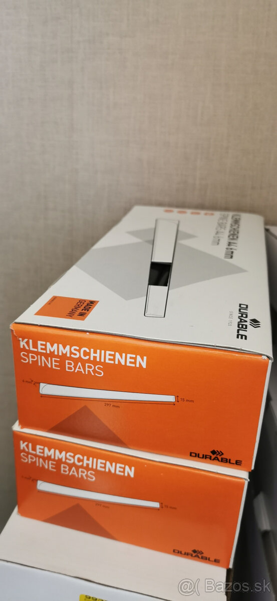 Väzobné chrbty (hrebene) a lišty Durable