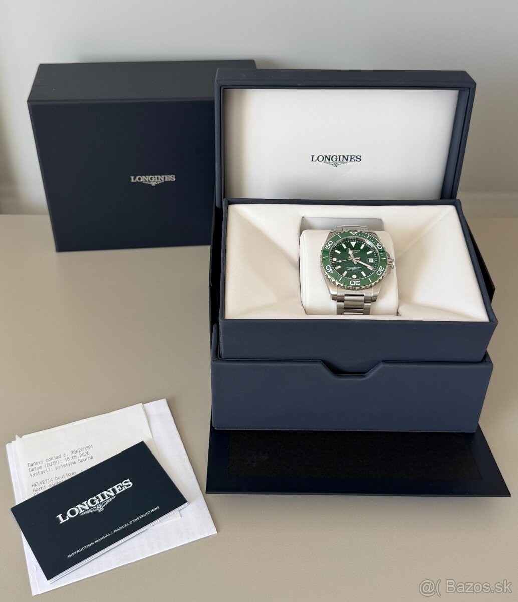 Hodinky Longines HydroConquest Green Ceramic