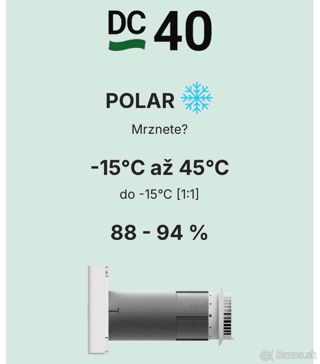 Rekuperacia Recuair DC40 Premium Polar