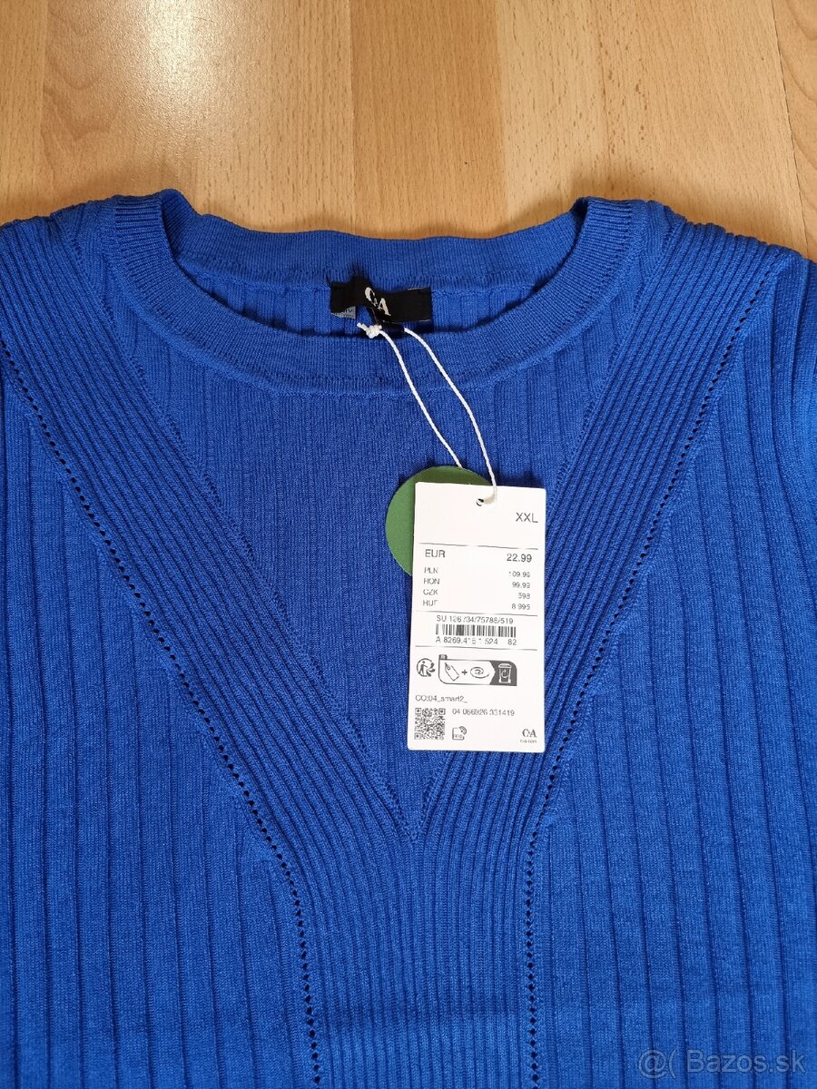 Svetrík s krátkymi rukávmi, XXL
