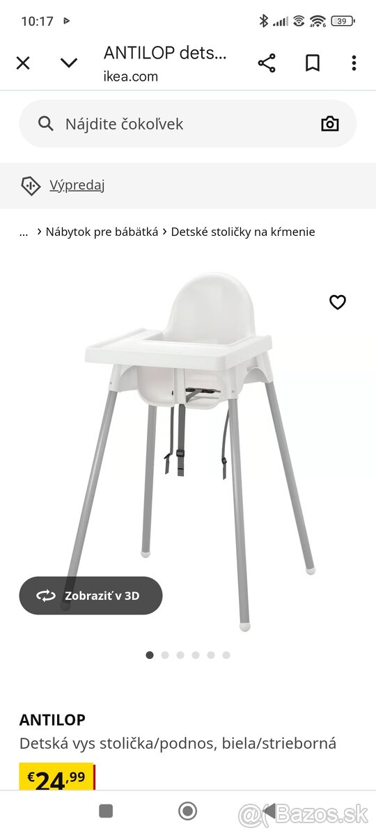 Detská stolička IKEA