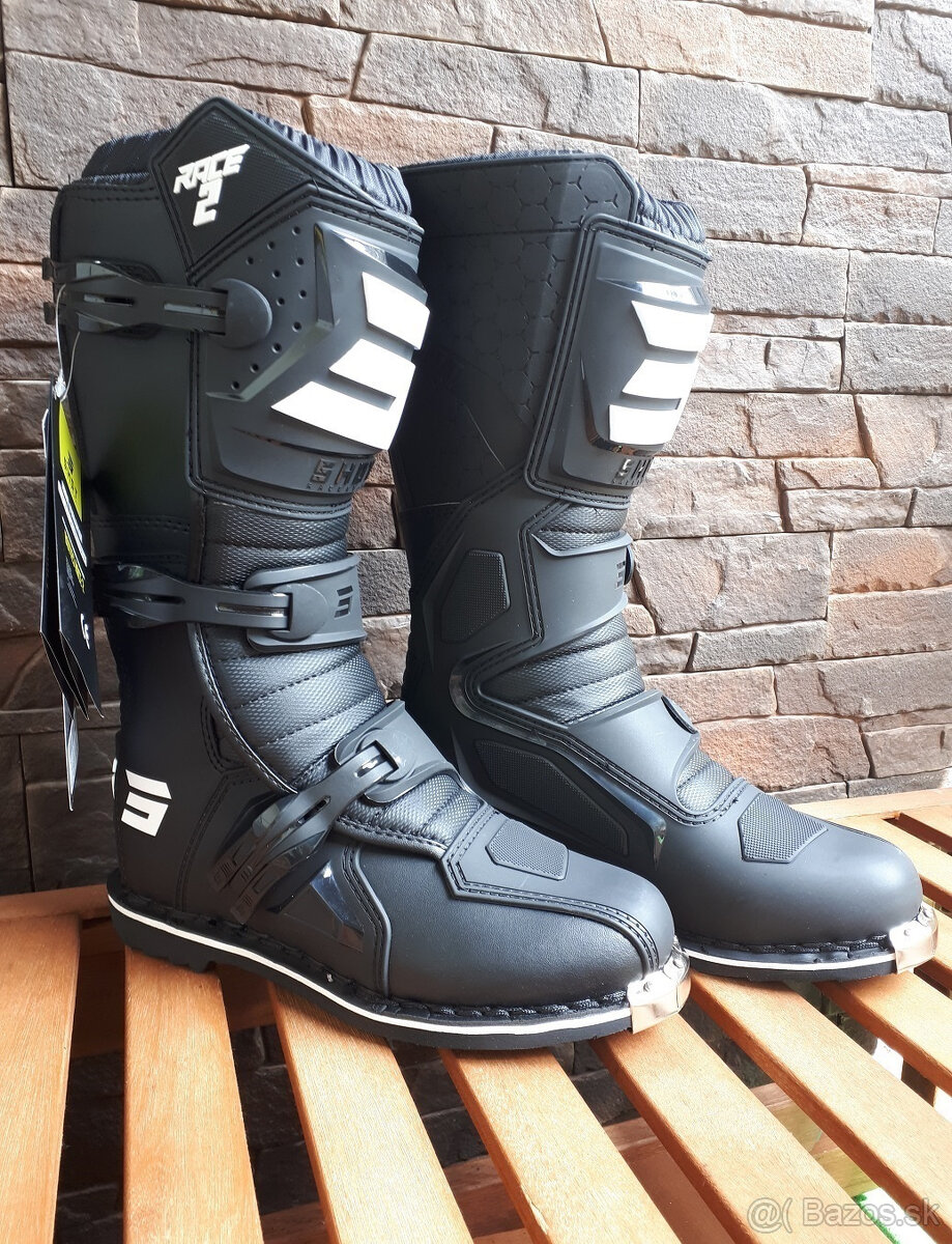 shot čižmy čierne enduro motocross atv
