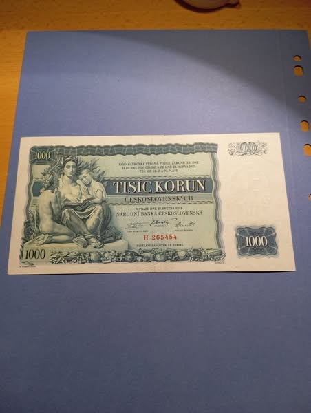 Predám bankovku 1000kč 1934 Neper