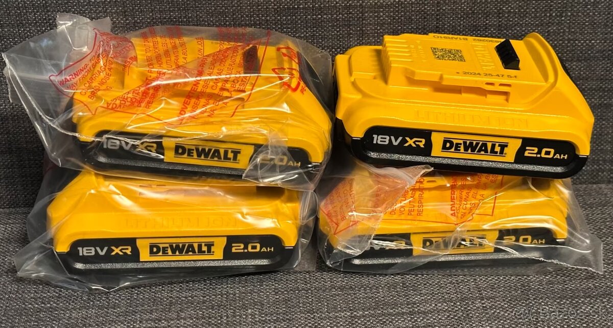 4x Nová Aku baterie DeWALT DCB183 18V XR 2Ah Li-ion