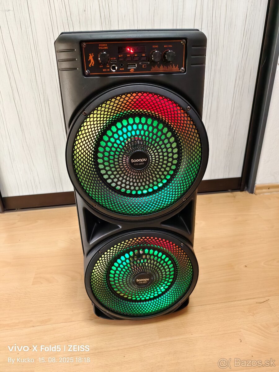 Detský karaoke BT reproduktor s dvomi 8.5“ meničmi 50W s mik