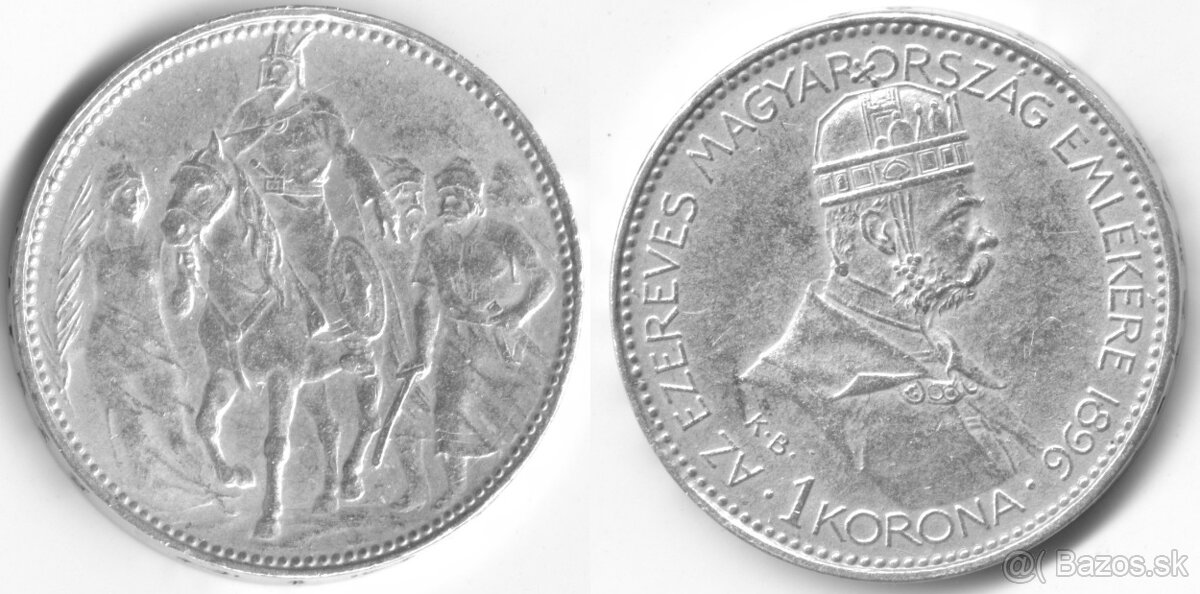 1 koruna Rakúsko-Uhorska 1896