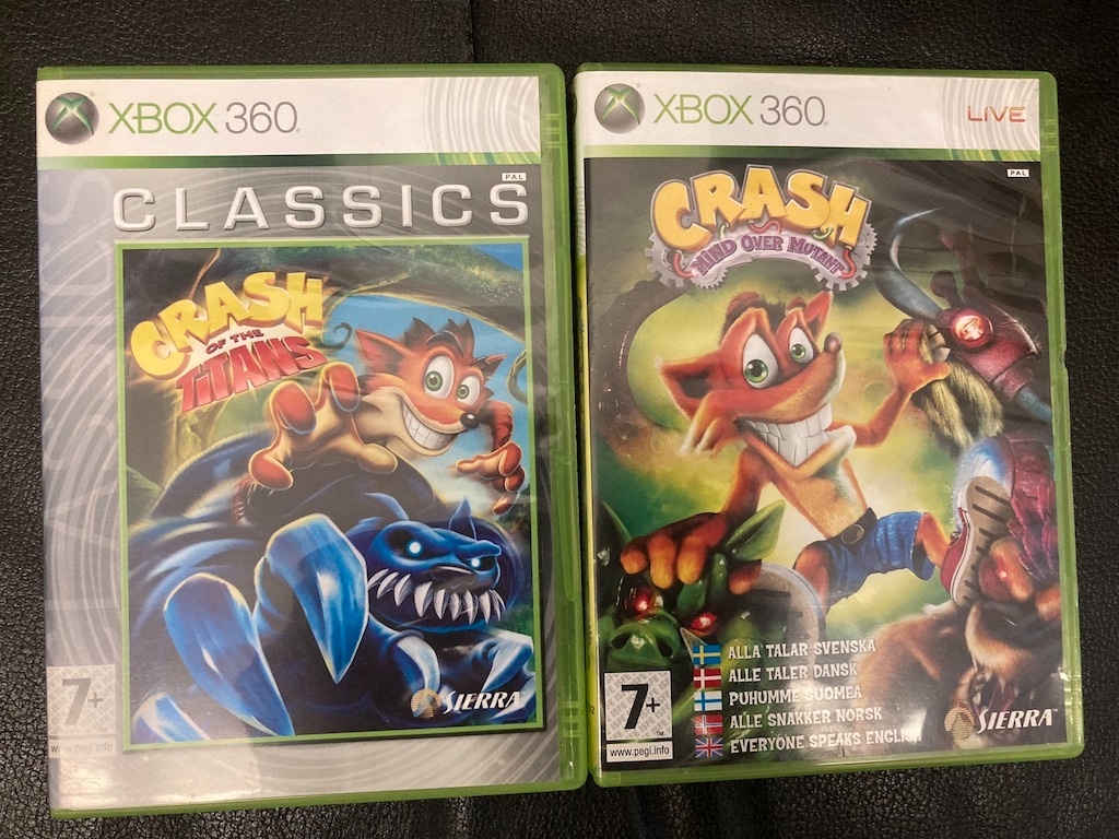 Predam hry Crash Bandicoot na xbox 360