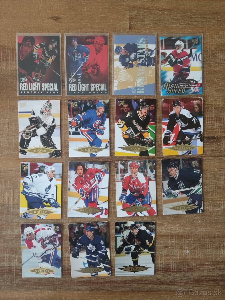Hokejové kartičky Ultra fleer 1995/96 15ks