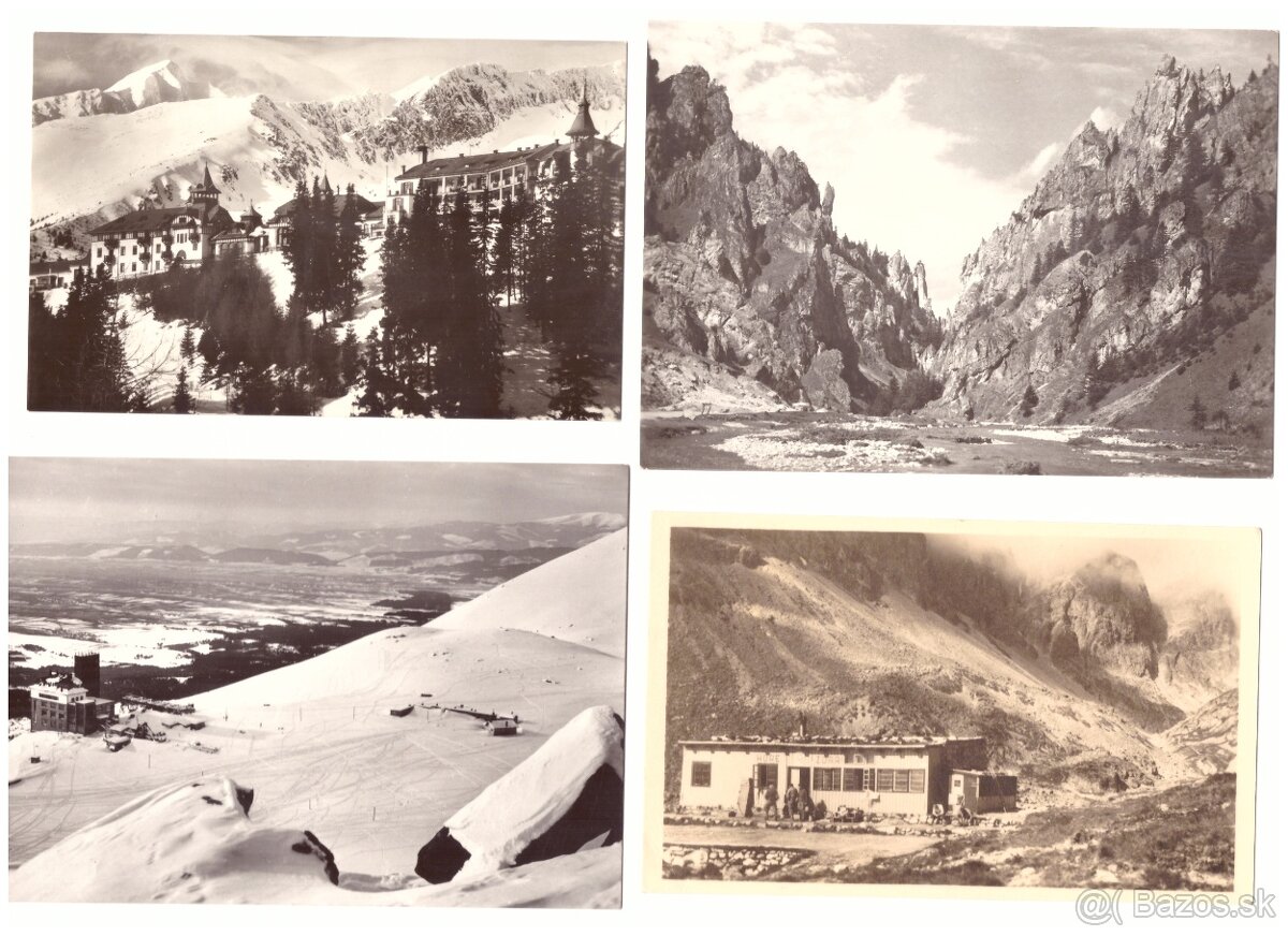 Pohľadnice Vysoké Tatry čienobiele