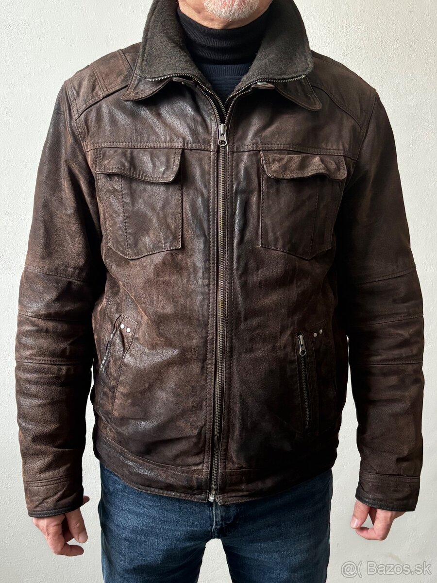 Pánska kožená bunda