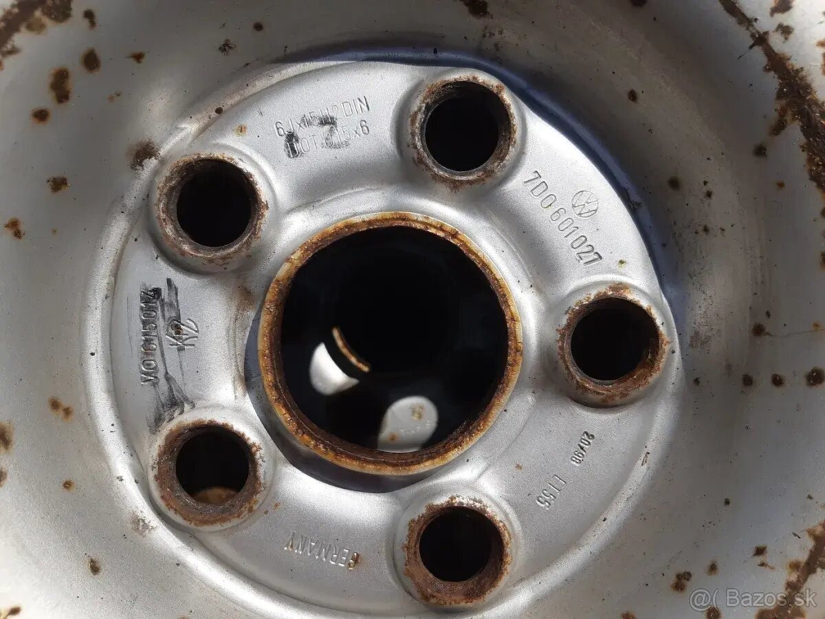 Dodávkový plechový disk 4ks 6x15