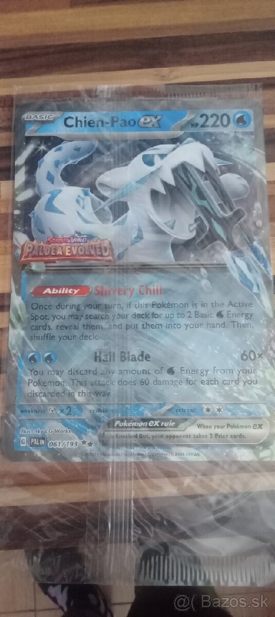 Chien-pao ex promo karta,jumbo pokemon karta