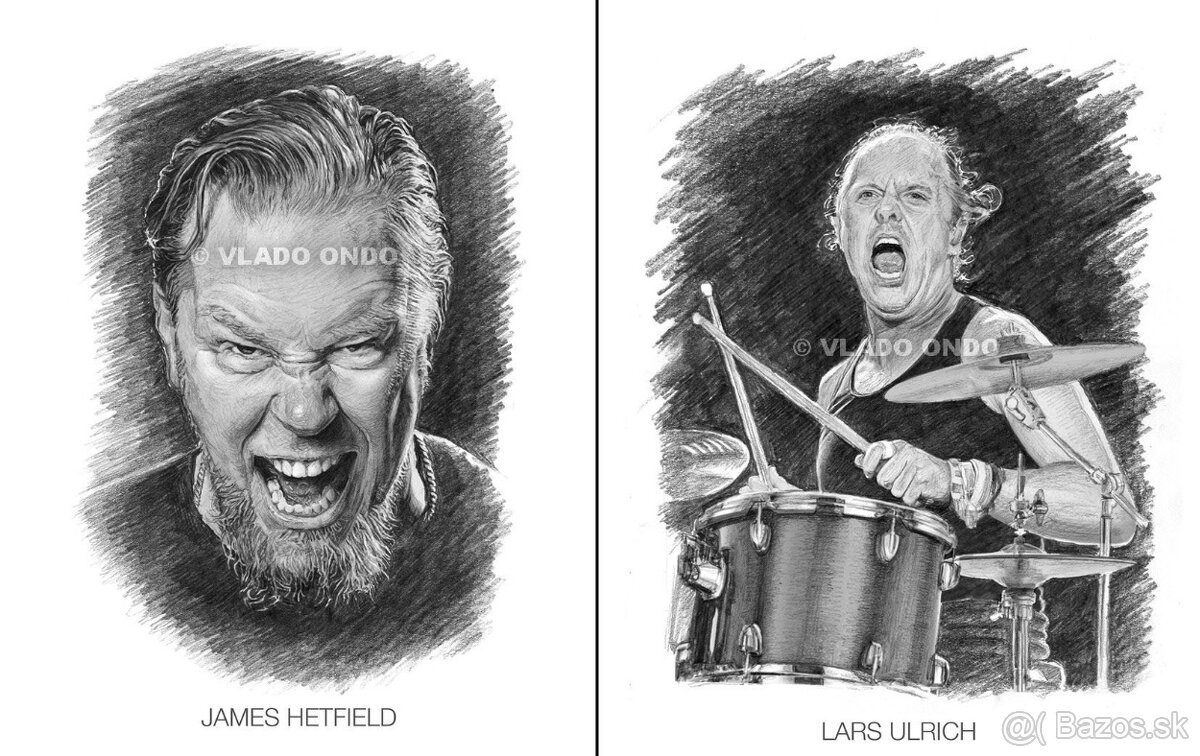 Posterbook - Metallica - unikátne kreslené portréty