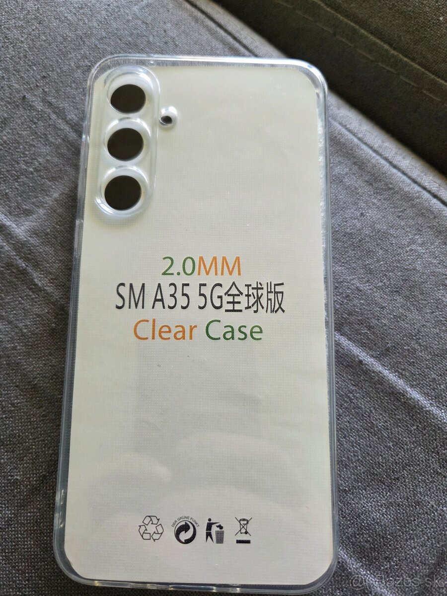 Cover zadný na Samsung A25 5g a A35 priesvitné len osobne Ko