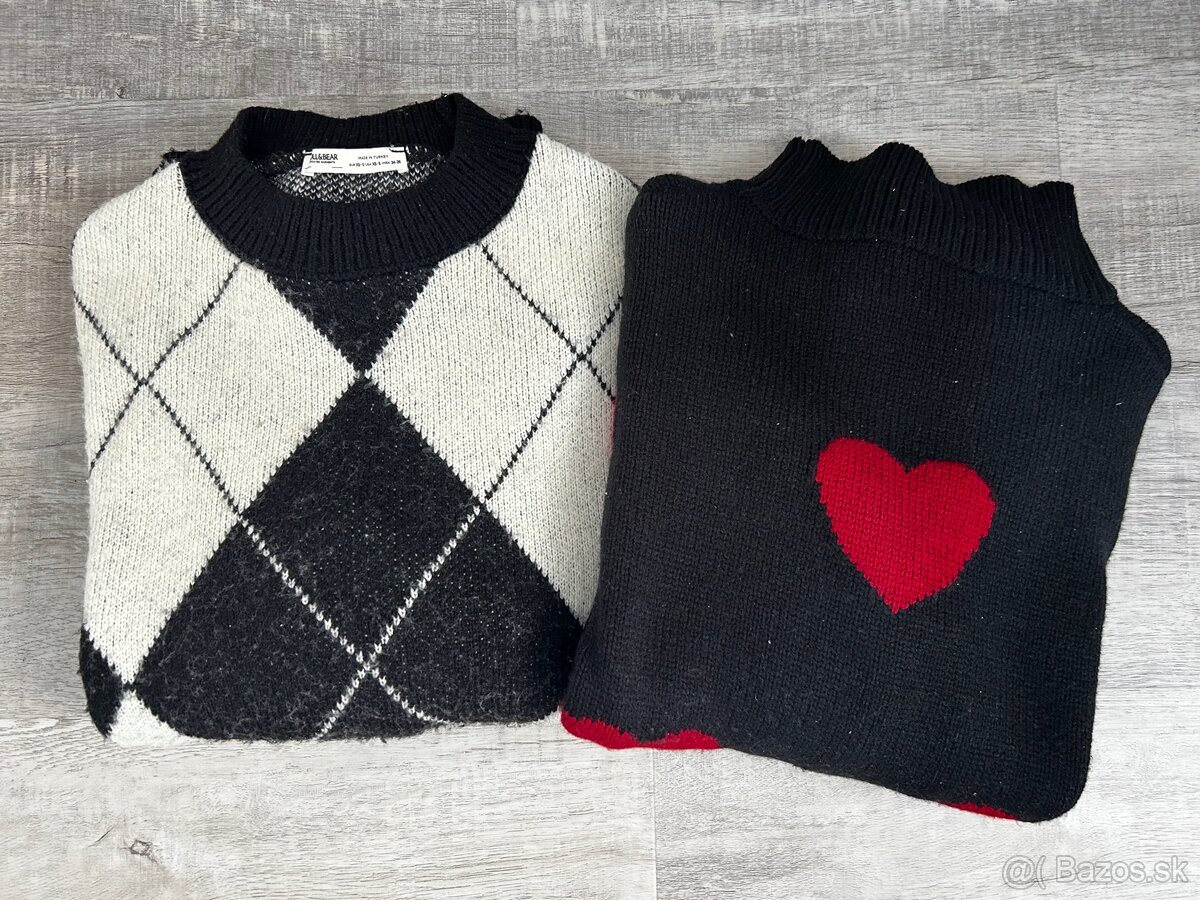 Dámske pletené svetre SHEIN a Pull&Bear