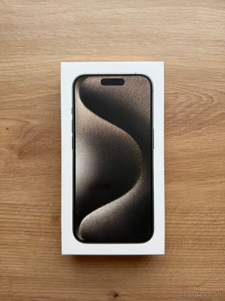 Apple iPhone 15 Pro 256GB Natural Titanium, TOP STAV, záruka