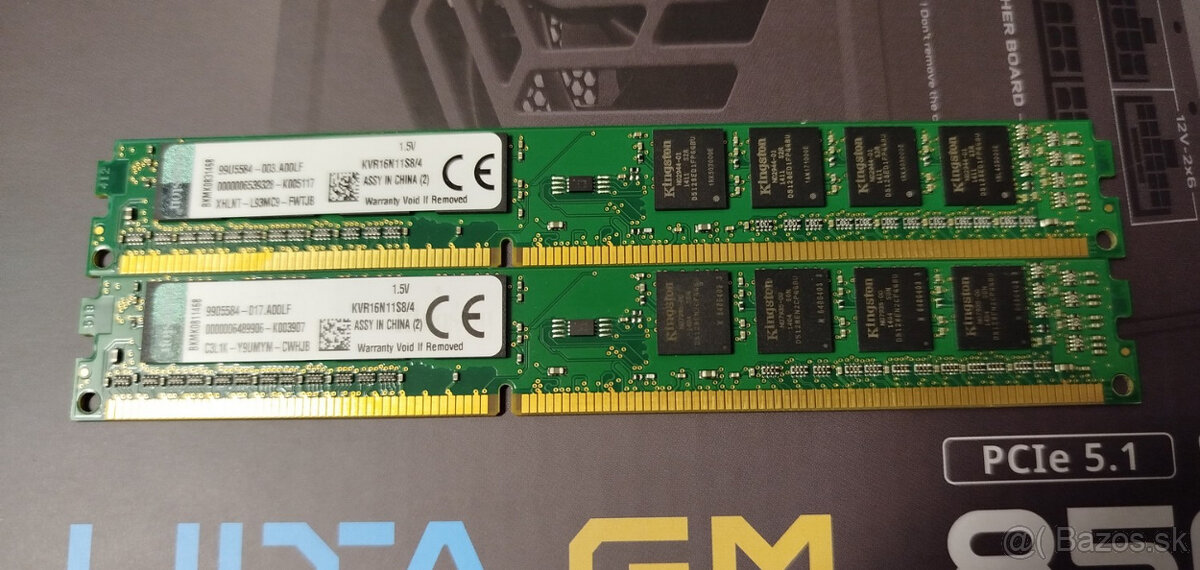 DDR3 8GB /2x 4GB/ 1600MHz Kingston