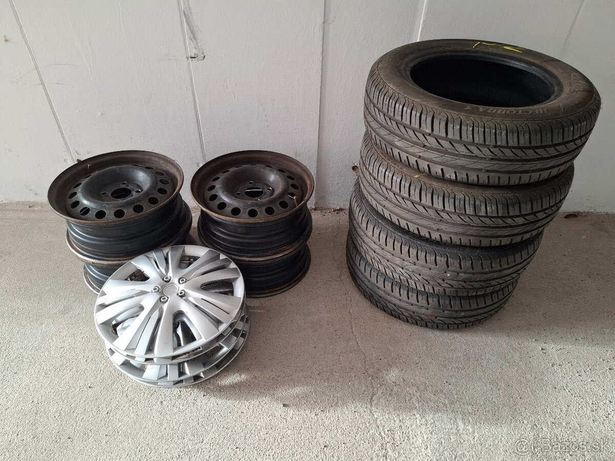 Plechové disky + Letné pneumatiky 175/65 r14