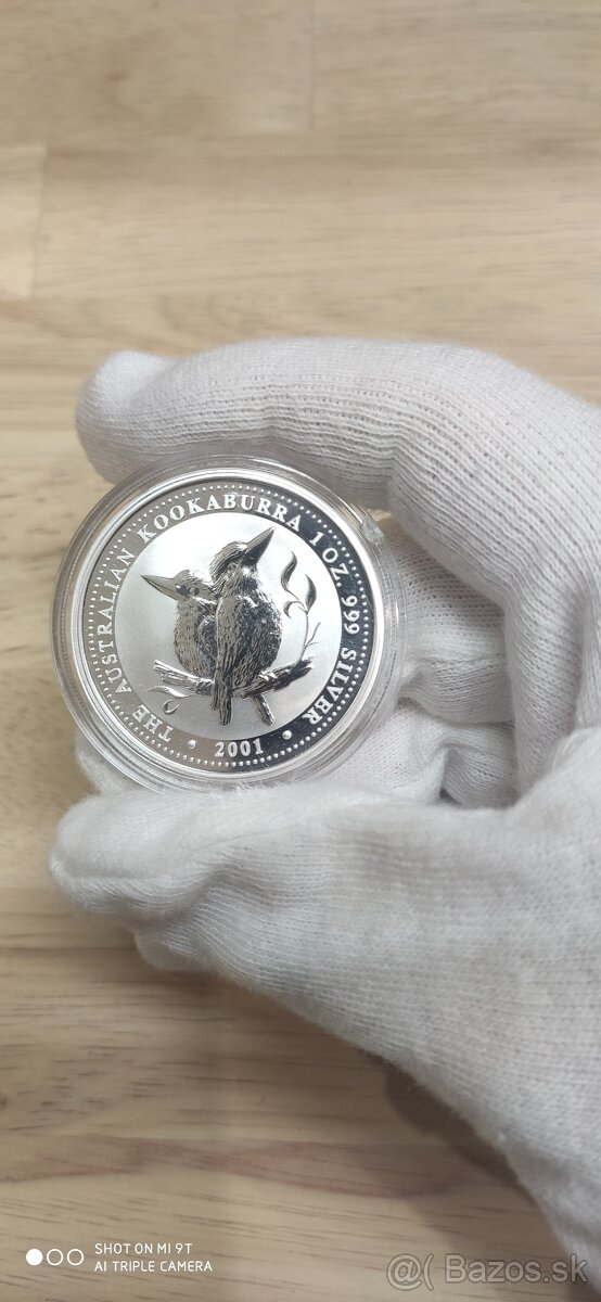 Kookaburra 2001 - investičná strieborná minca