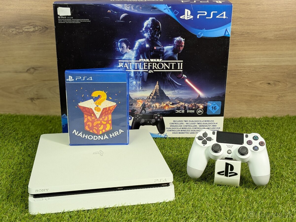 Sony Playstation 4 Slim biele 500GB 1 ovládač, 1 náhodná hra