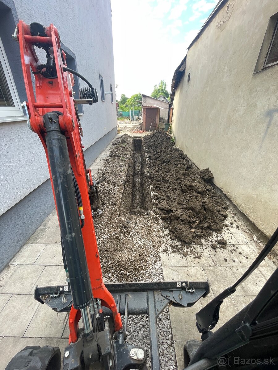 Zemné, výkopové práce a odvoz, dovoz materiálu