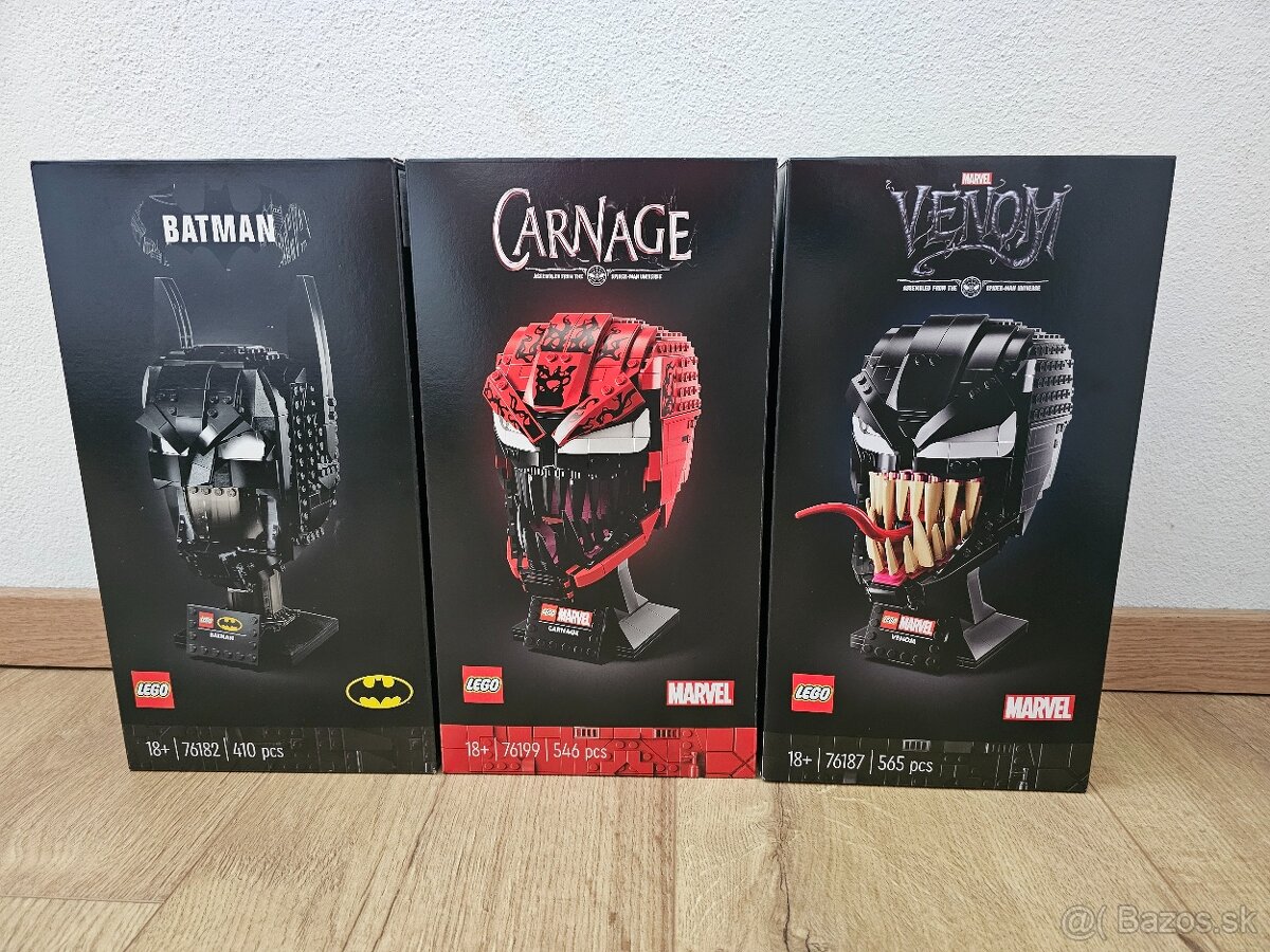 LEGO Super Heroes helmy Marvel, DC - NEOTVORENÉ