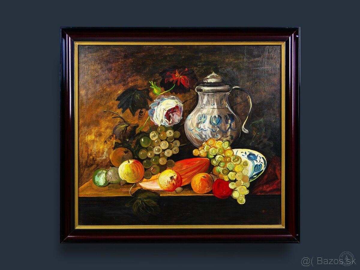 Zátišie II. , G.Siczawiňski, olej na plátne, 830 × 760 mm