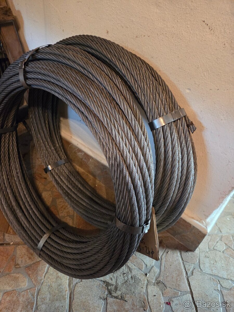 Predám nové oceľové lano 12mm