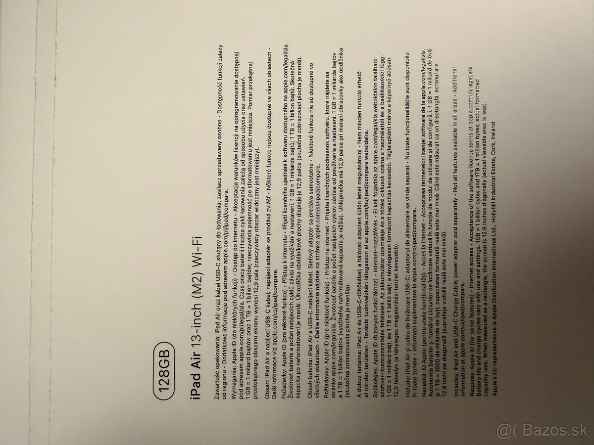 Ipad Air 13” 128 wifi