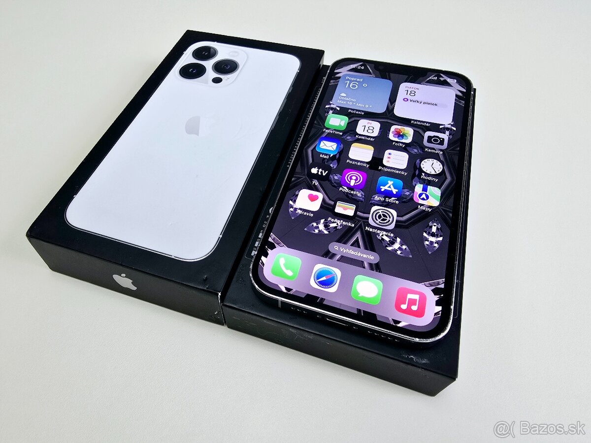 APPLE IPHONE 13 PRO 256GB SILVER,BATERKA 100%
