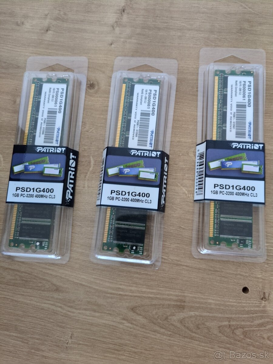 RAM Patriot PSD1G400 3x 1GB PC 3200 400Mhz CL3
