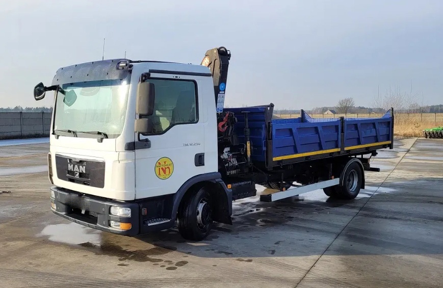 MAN TGL 12-250 - 4x2 – SklápěčValník + HR-PM 5 – EURO 5